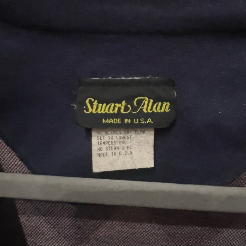 Stuart Alan Vintage Navy and White Argyle Cardigan - Picture 3 of 4